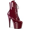 Pleaser - ADORE1020 Plateau Laarzen, Paaldans schoenen - Bordeaux rood Product image